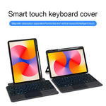 For Huawei MatePad SE 11 Leather Case + Bluetooth-compatible Keyboard with Backlight Trackpad