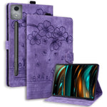For Lenovo Xiaoxin Pad Pro 12.7 inch Case Card Slots Leather Tablet Stand Folio Cover Flower Cat