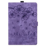 For Lenovo Xiaoxin Pad Pro 12.7 inch Case Card Slots Leather Tablet Stand Folio Cover Flower Cat