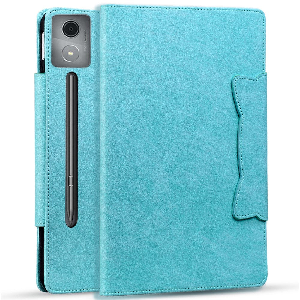 For Lenovo Xiaoxin Pad Pro 12.7 inch Case Cat Buckle Closure Leather Protective Stand Cover