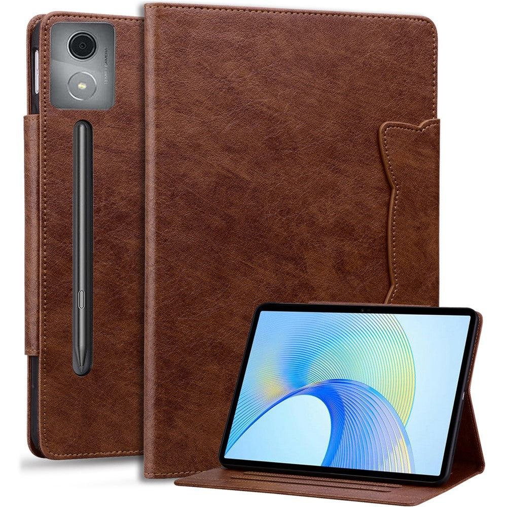 For Lenovo Xiaoxin Pad Pro 12.7 inch Case Cat Buckle Closure Leather Protective Stand Cover
