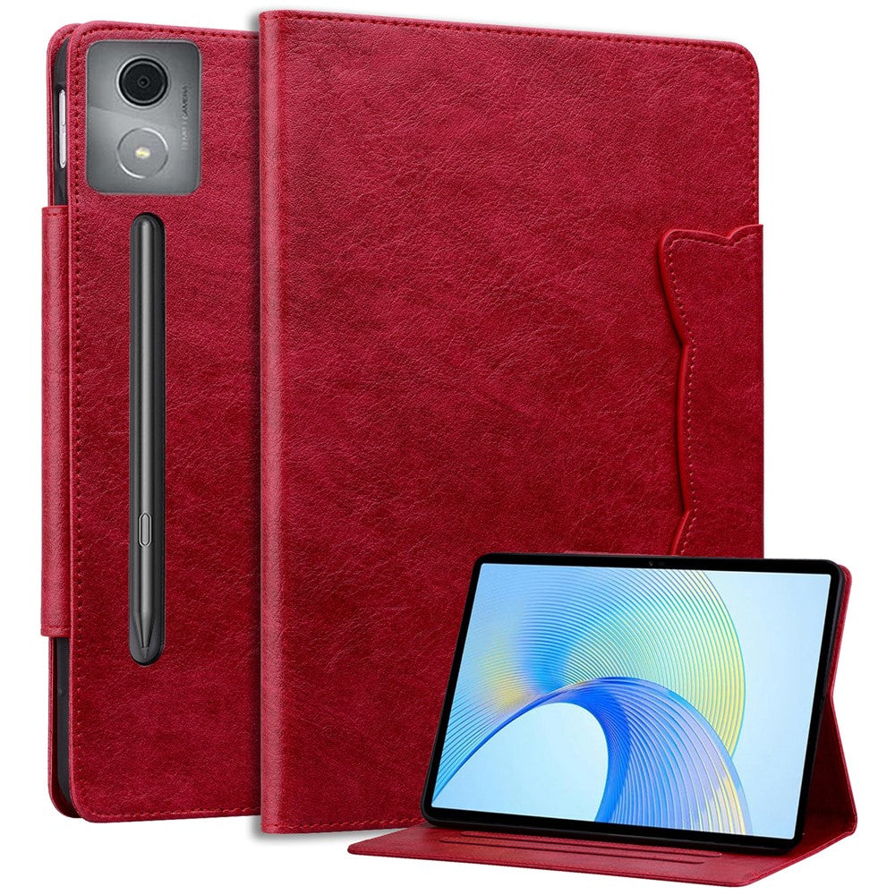 For Lenovo Xiaoxin Pad Pro 12.7 inch Case Cat Buckle Closure Leather Protective Stand Cover