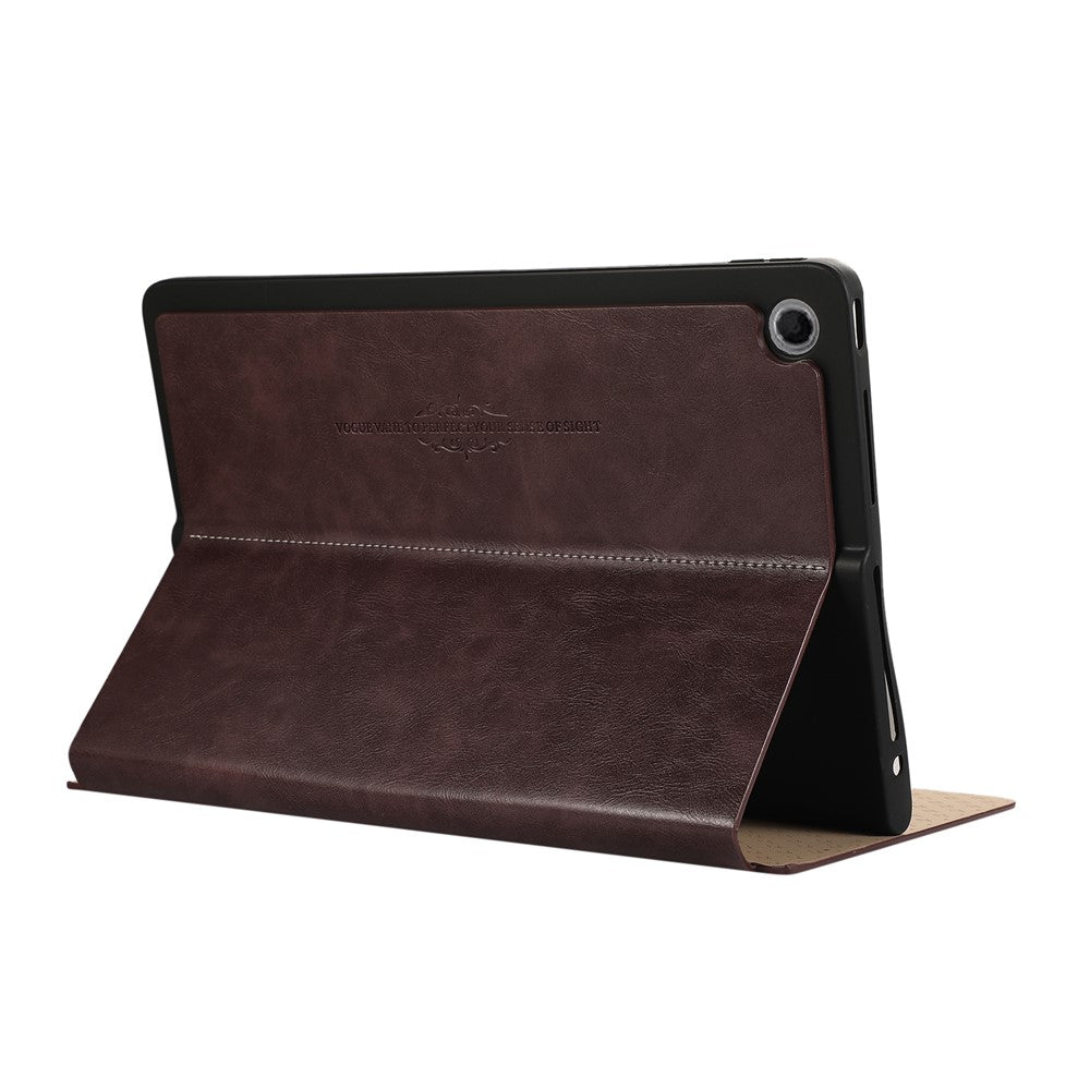 Lenovo Tab Plus stativfodral reptåligt PU-läder surfplatta med fällbart lock