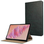 Lenovo Tab Plus stativfodral reptåligt PU-läder surfplatta med fällbart lock