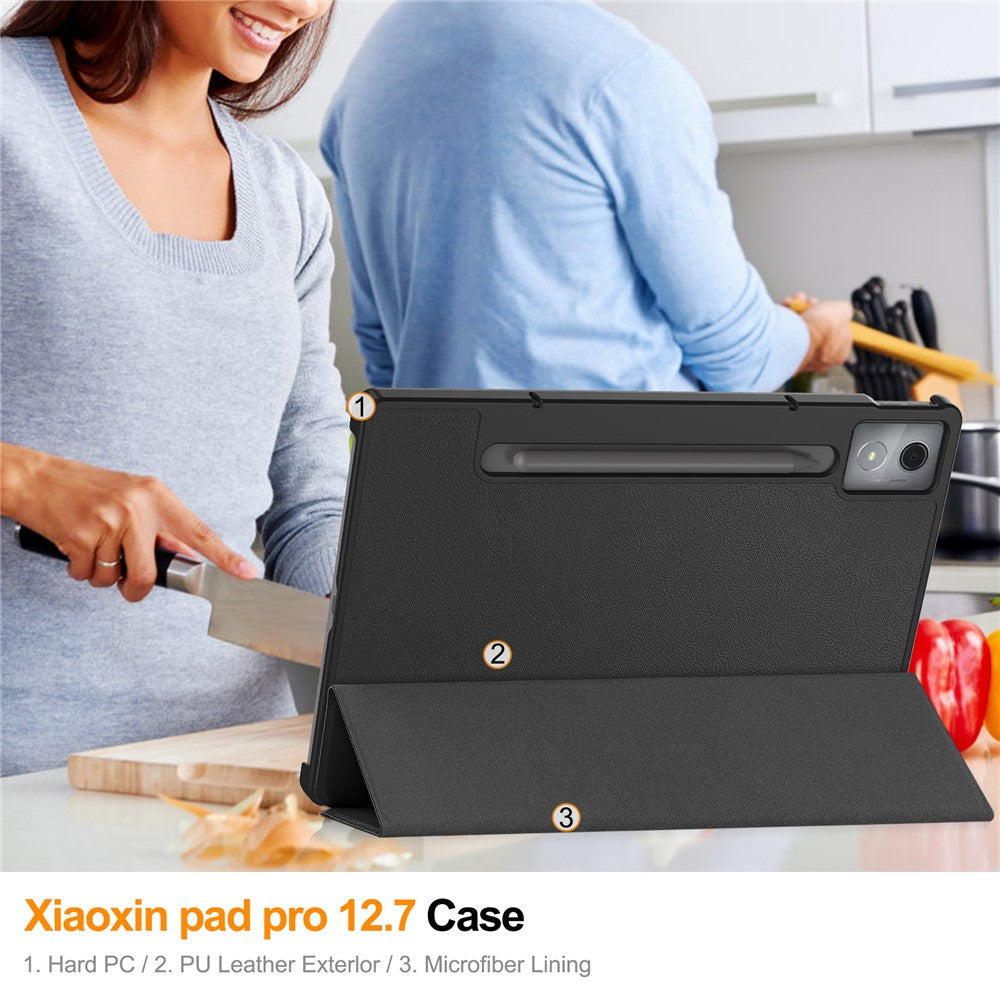 For Lenovo Xiaoxin Pad Pro 12.7 inch Case Anti-Drop Leather Stand Tablet Cover