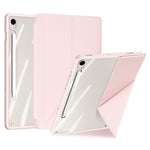 DUX DUCIS Magi-serien för Samsung Galaxy Tab S10 Lite / S10 FE / Tab S9 / S9 FE-skal Origami-stativ i läder + PC + TPU genomskinligt bakstycke