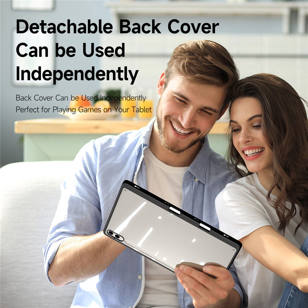 DUX DUCIS Magi Series for Samsung Galaxy Tab S9+ / S9 FE+ Leather Case Origami Stand Auto Wake / Sleep Cover