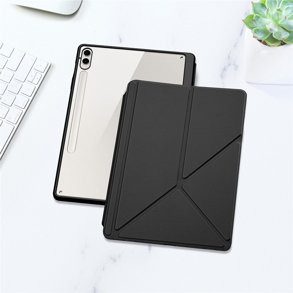 DUX DUCIS Magi Series for Samsung Galaxy Tab S9+ / S9 FE+ Leather Case Origami Stand Auto Wake / Sleep Cover