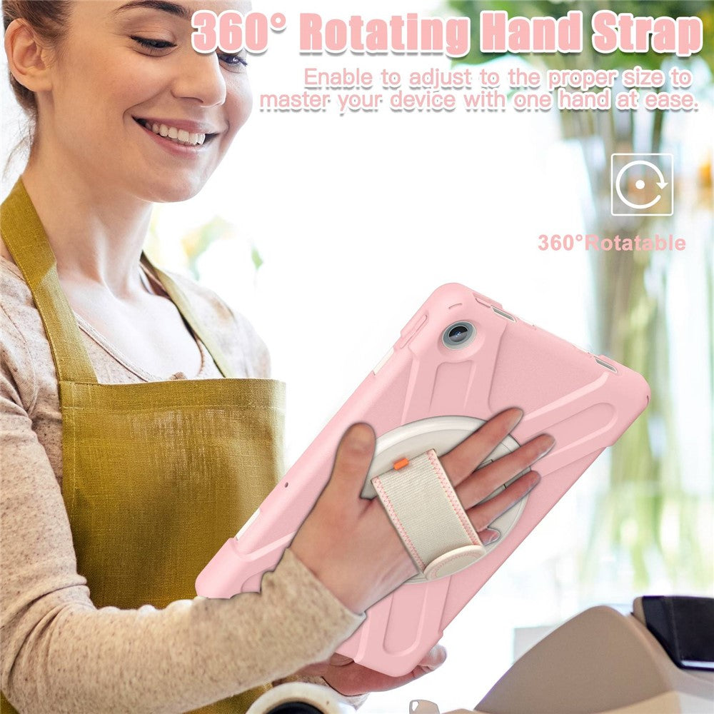 Lenovo Tab M10 Plus (3:e generationen) / Xiaoxin Pad 2022 10,6 tum TB-125F / 128F 360 graders rotation Handrem Surfplattafodral Fallskyddande PC + Silikonstöd