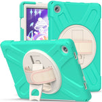 Lenovo Tab M10 Plus (3:e generationen) / Xiaoxin Pad 2022 10,6 tum TB-125F / 128F 360 graders rotation Handrem Surfplattafodral Fallskyddande PC + Silikonstöd