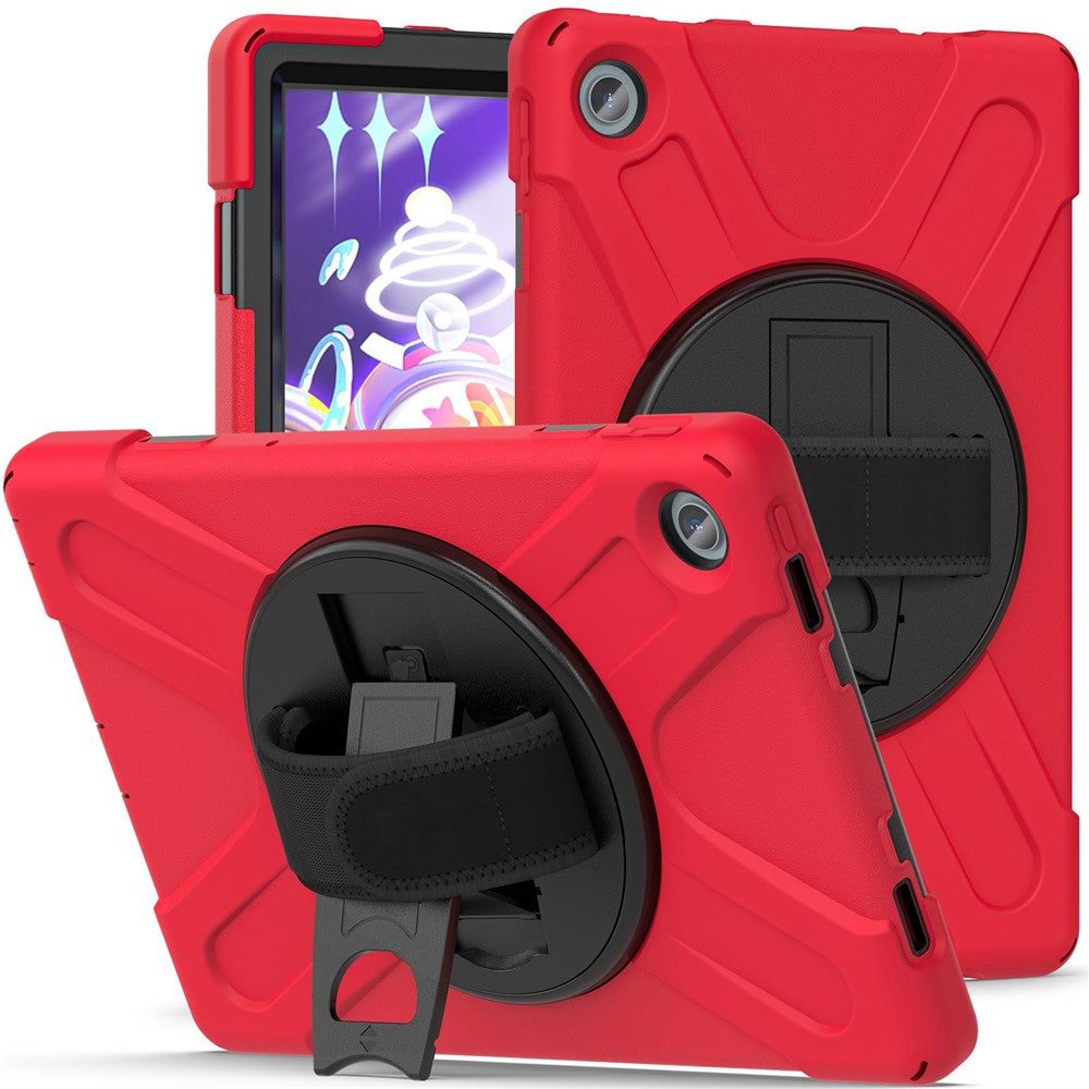 Lenovo Tab M10 Plus (3:e generationen) / Xiaoxin Pad 2022 10,6 tum TB-125F / 128F 360 graders rotation Handrem Surfplattafodral Fallskyddande PC + Silikonstöd