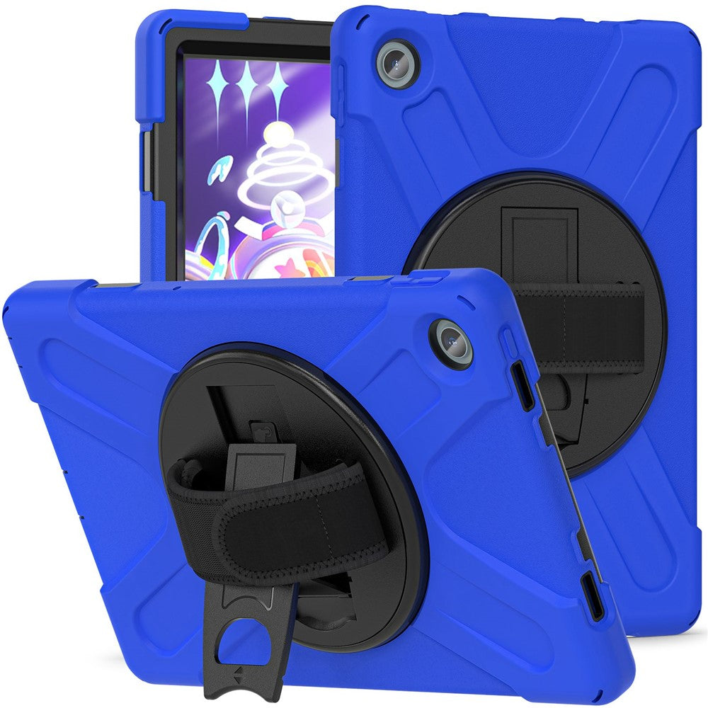 Lenovo Tab M10 Plus (3:e generationen) / Xiaoxin Pad 2022 10,6 tum TB-125F / 128F 360 graders rotation Handrem Surfplattafodral Fallskyddande PC + Silikonstöd
