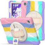 Lenovo Tab M10 Plus (3:e generationen) / Xiaoxin Pad 2022 10,6 tum TB-125F / 128F 360 graders rotation Handrem Surfplattafodral Fallskyddande PC + Silikonstöd