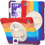 Lenovo Tab M10 Plus (3:e generationen) / Xiaoxin Pad 2022 10,6 tum TB-125F / 128F 360 graders rotation Handrem Surfplattafodral Fallskyddande PC + Silikonstöd