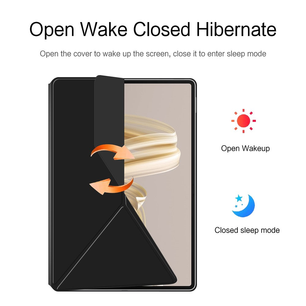For Huawei MatePad Pro 12.2 (2024) Leather Case Origami Stand Magnetic Tablet Cover Auto Wake / Sleep