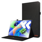 For Lenovo Xiaoxin Pad Pro 12.7 inch Leather Case Card Holder Cloth Texture Tablet Stand Cover
