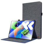 For Lenovo Xiaoxin Pad Pro 12.7 inch Leather Case Card Holder Cloth Texture Tablet Stand Cover
