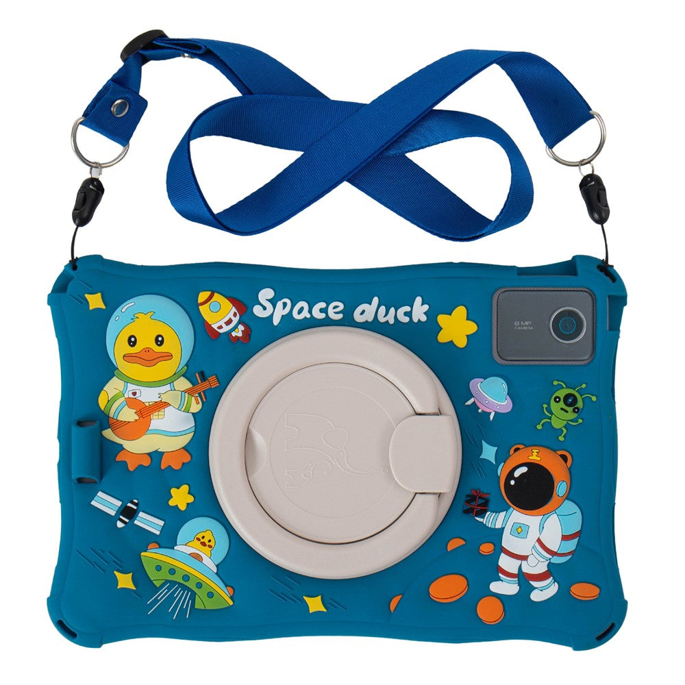 For Lenovo Tab M11 TB330FU / 331FC / Xiaoxin Pad 11 2024 Case with Shoulder Strap Kickstand Cartoon Silicone Cover