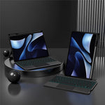 For Huawei MatePad Air (2024) Leather Case + Bluetooth-compatible Keyboard with Backlight Trackpad