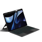 For Huawei MatePad Air (2024) Leather Case + Bluetooth-compatible Keyboard with Backlight Trackpad