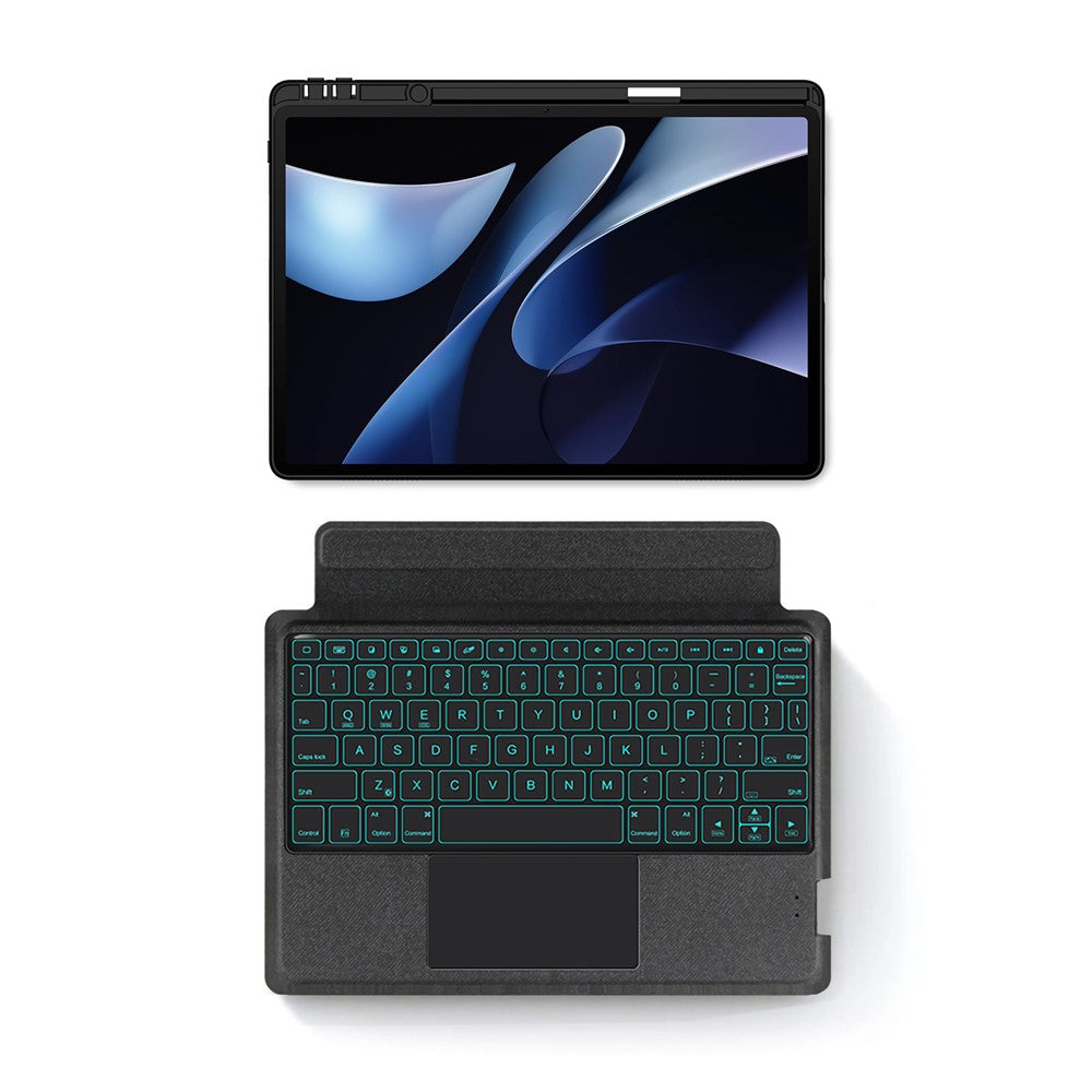 For Huawei MatePad Air (2024) Leather Case + Bluetooth-compatible Keyboard with Backlight Trackpad