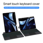 For Huawei MatePad Air (2024) Leather Case + Bluetooth-compatible Keyboard with Backlight Trackpad
