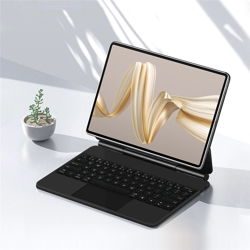 For Huawei MatePad Pro 12.2 (2024) Magnetic Floating Bluetooth-compatible Keyboard + Leather Tablet Case