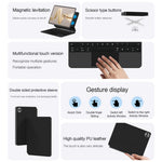 For Huawei MatePad Pro 12.2 (2024) Magnetic Floating Bluetooth-compatible Keyboard + Leather Tablet Case