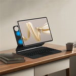 For Huawei MatePad Pro 12.2 (2024) Magnetic Floating Bluetooth-compatible Keyboard + Leather Tablet Case