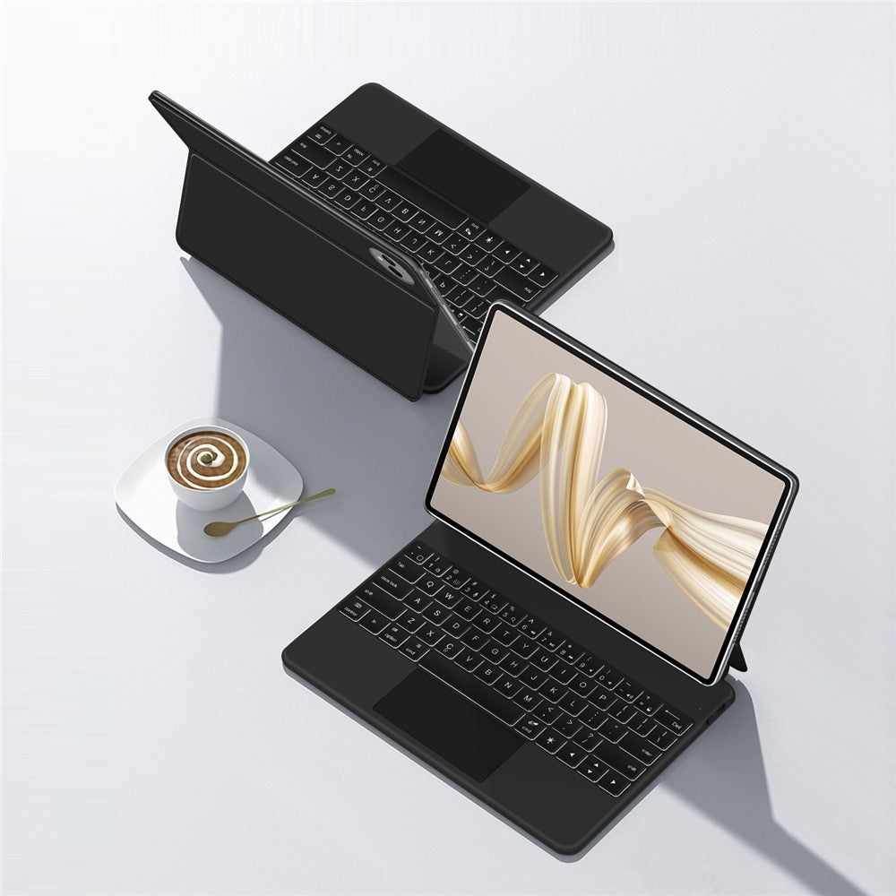For Huawei MatePad Pro 12.2 (2024) Magnetic Floating Bluetooth-compatible Keyboard + Leather Tablet Case