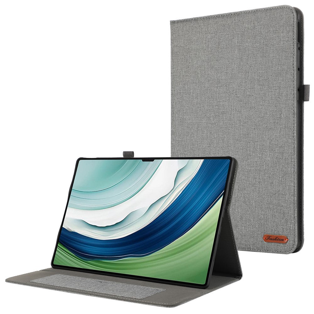 For Huawei MatePad Pro 12.2 (2024) Leather Case Card Holder Cloth Texture Tablet Stand Cover