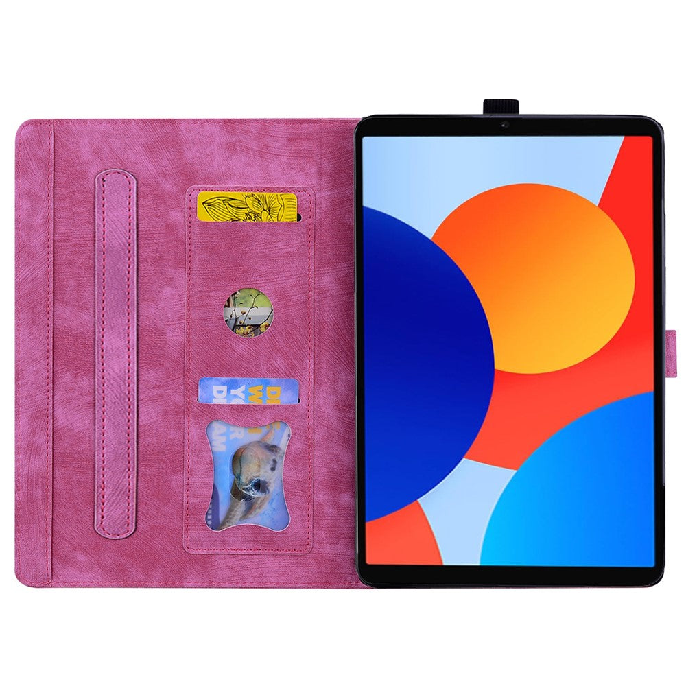 For Xiaomi Redmi Pad SE 4G 8.7 inch Case Card Slots Leather Tablet Stand Folio Cover Flower Cat
