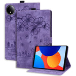 For Xiaomi Redmi Pad SE 4G 8.7 inch Case Card Slots Leather Tablet Stand Folio Cover Flower Cat
