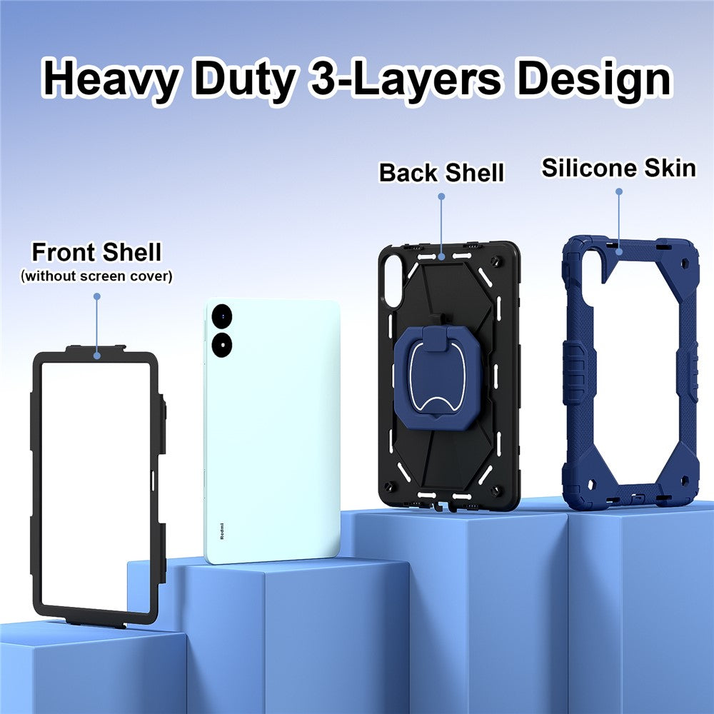 For Xiaomi Redmi Pad Pro 5G / Pad Pro / Poco Pad 4G Kickstand Case Silicone+PC Tablet Cover