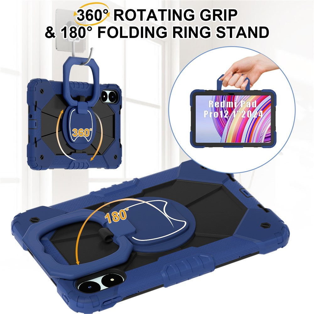 For Xiaomi Redmi Pad Pro 5G / Pad Pro / Poco Pad 4G Kickstand Case Silicone+PC Tablet Cover