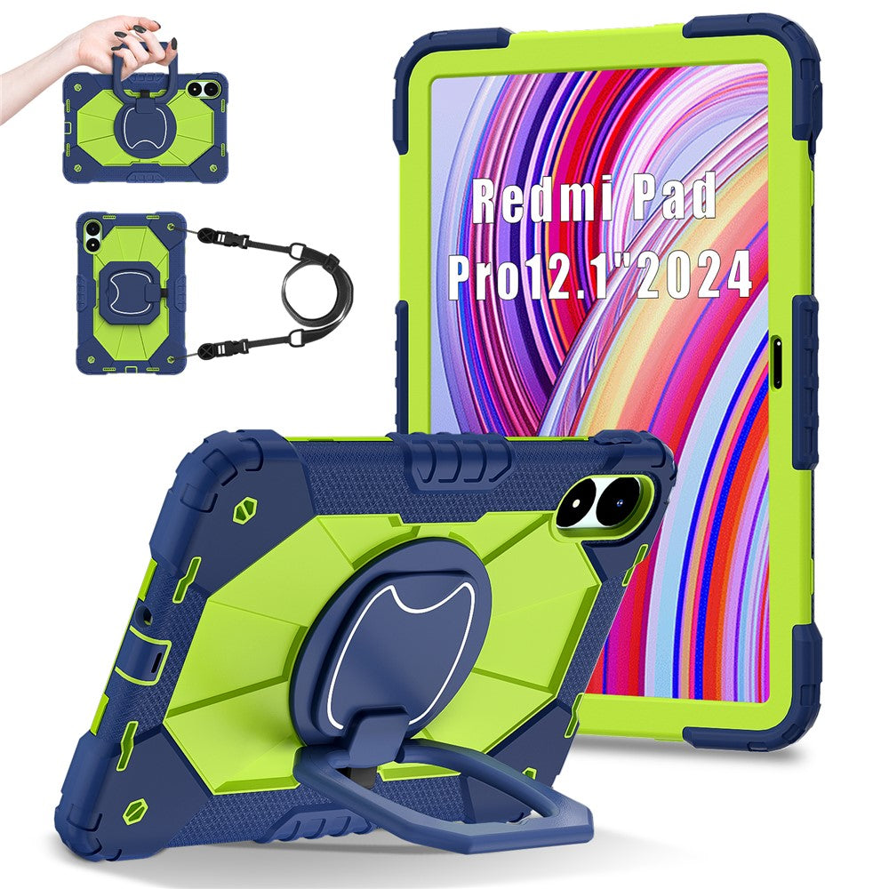 For Xiaomi Redmi Pad Pro 5G / Pad Pro / Poco Pad 4G Kickstand Case Silicone+PC Tablet Cover