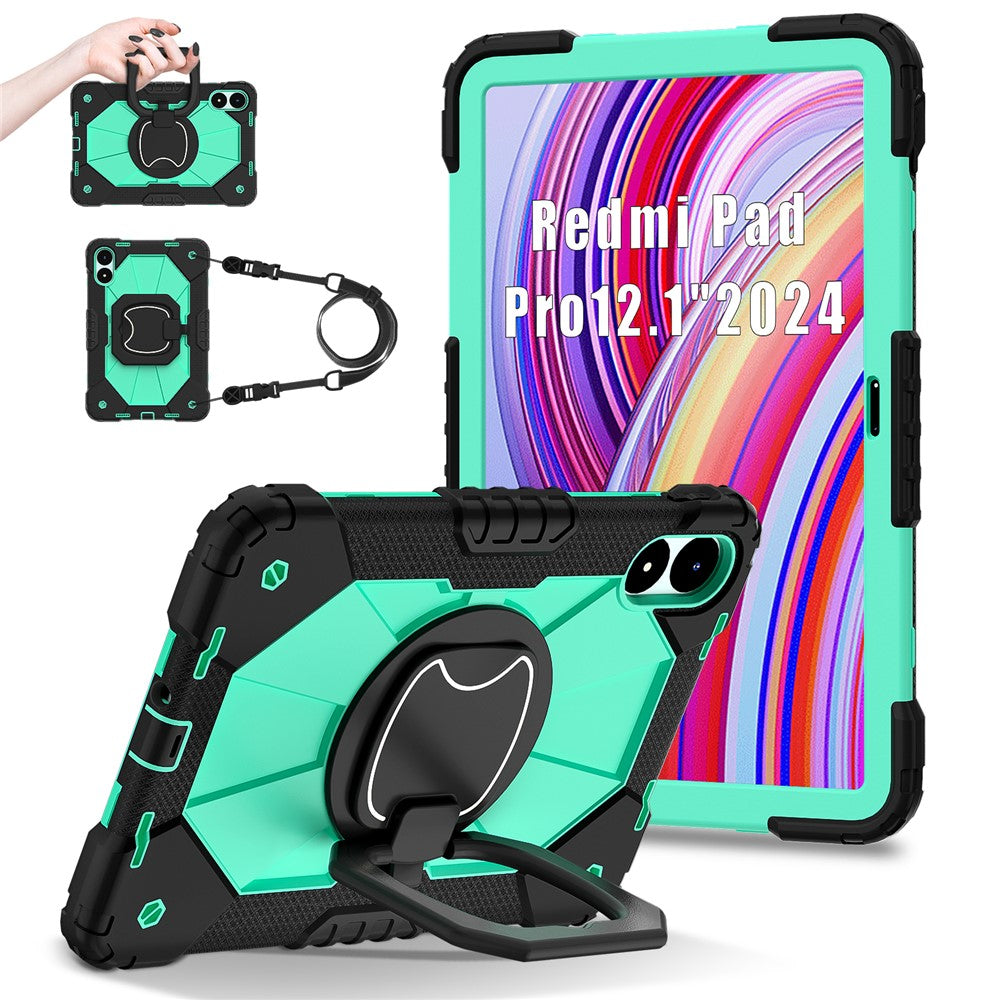 For Xiaomi Redmi Pad Pro 5G / Pad Pro / Poco Pad 4G Kickstand Case Silicone+PC Tablet Cover