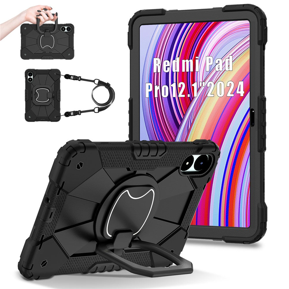 For Xiaomi Redmi Pad Pro 5G / Pad Pro / Poco Pad 4G Kickstand Case Silicone+PC Tablet Cover