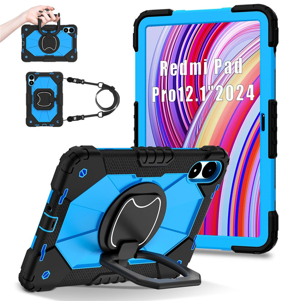 For Xiaomi Redmi Pad Pro 5G / Pad Pro / Poco Pad 4G Kickstand Case Silicone+PC Tablet Cover