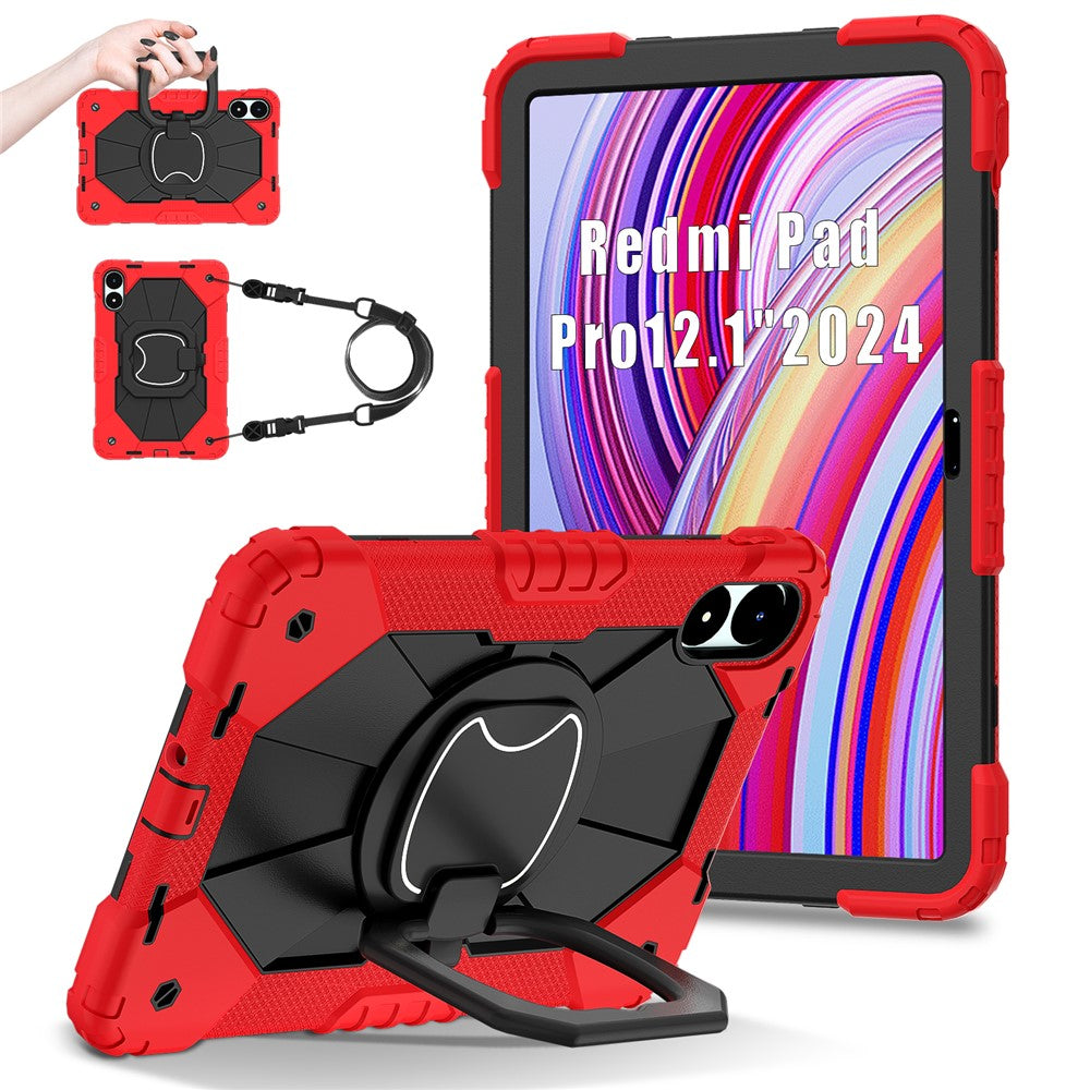 For Xiaomi Redmi Pad Pro 5G / Pad Pro / Poco Pad 4G Kickstand Case Silicone+PC Tablet Cover