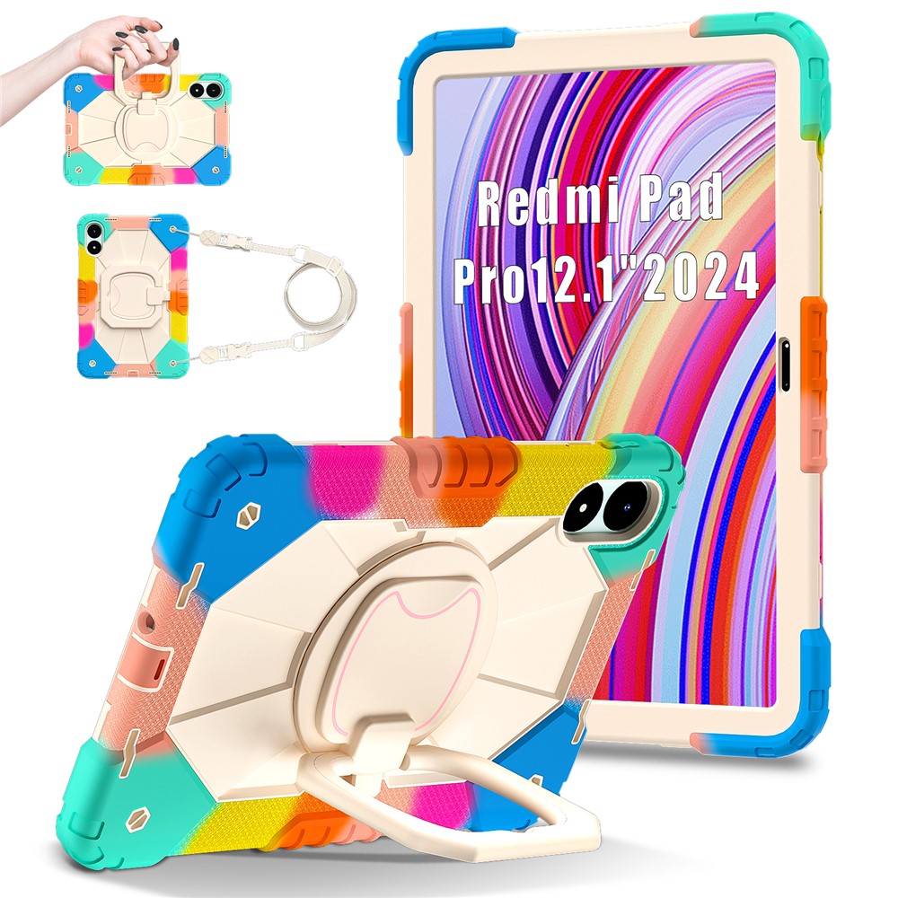 For Xiaomi Redmi Pad Pro 5G / Pad Pro / Poco Pad 4G Kickstand Case Silicone+PC Tablet Cover