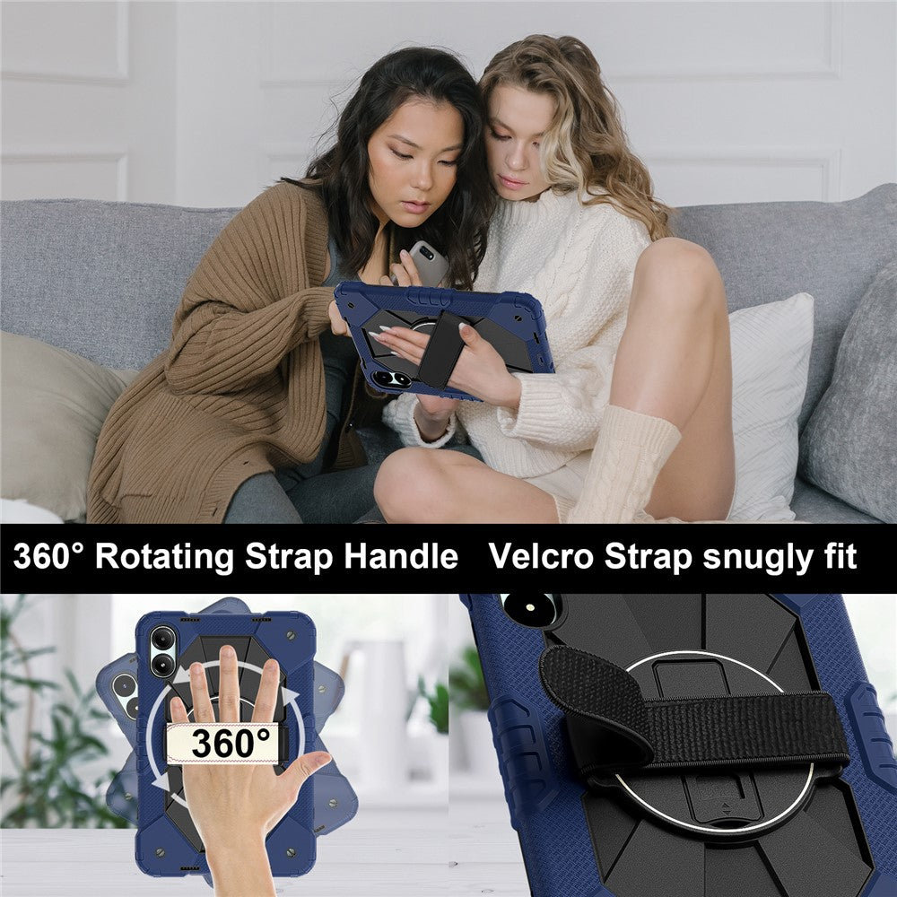 For Xiaomi Redmi Pad Pro 5G / Pad Pro / Poco Pad 4G Case Kickstand Silicone+PC Tablet Cover with Shoulder Strap