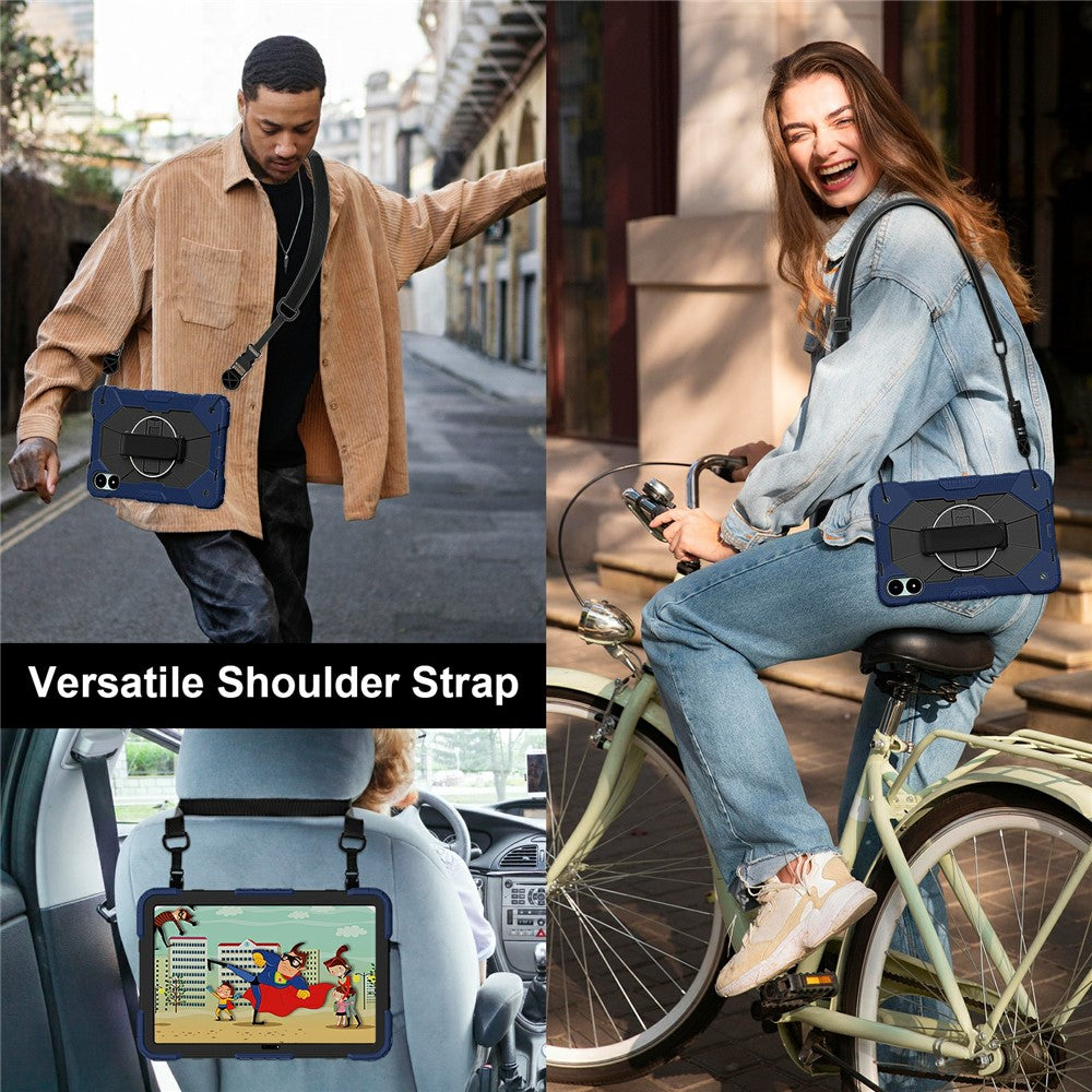 For Xiaomi Redmi Pad Pro 5G / Pad Pro / Poco Pad 4G Case Kickstand Silicone+PC Tablet Cover with Shoulder Strap