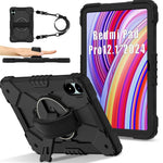 For Xiaomi Redmi Pad Pro 5G / Pad Pro / Poco Pad 4G Case Kickstand Silicone+PC Tablet Cover with Shoulder Strap