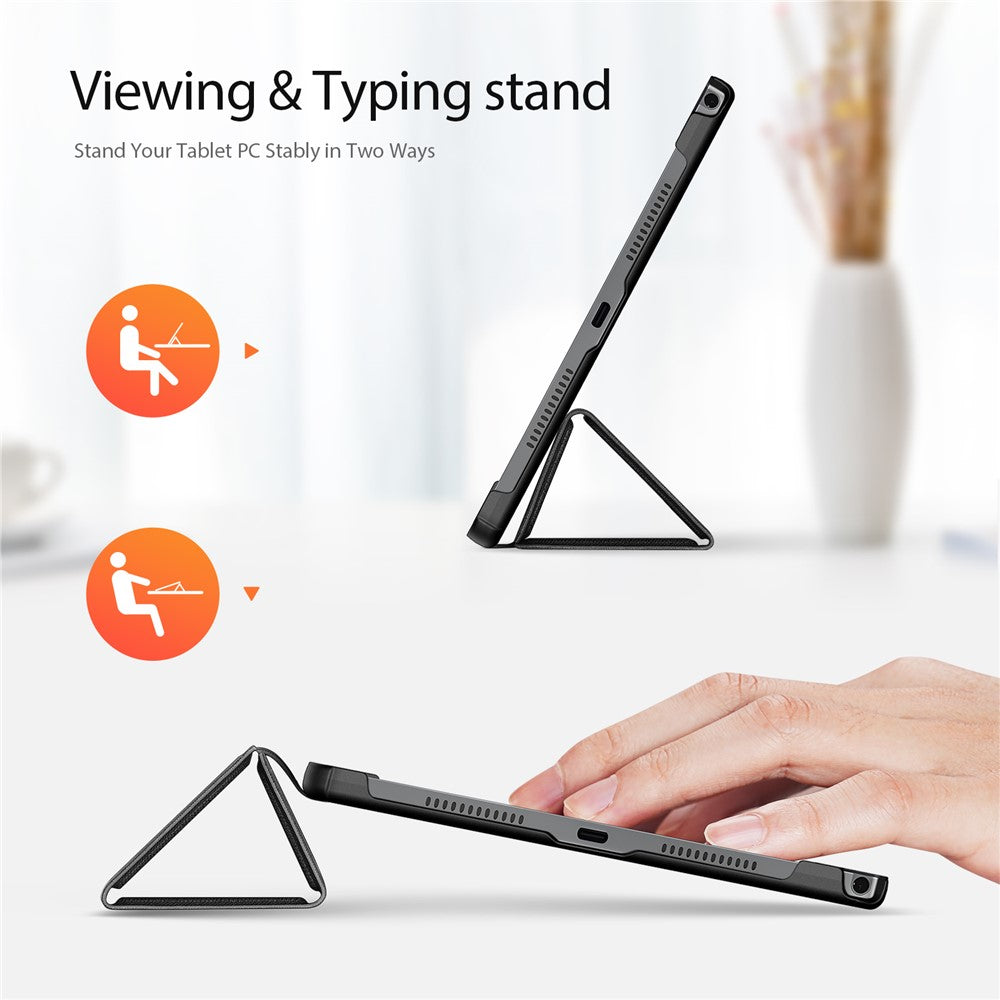 DUX DUCIS Domo Series for Lenovo Tab K11 Plus Case Tri-fold Stand Leather Cover Auto Wake / Sleep