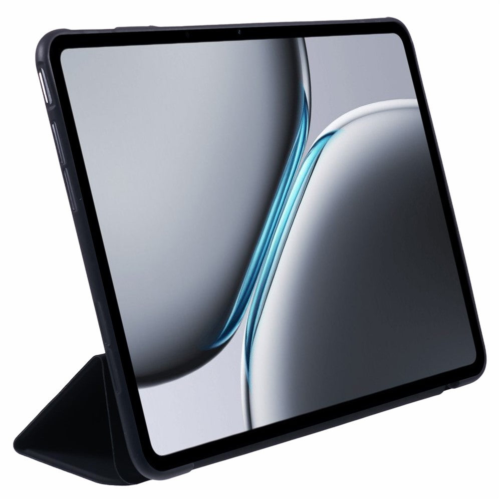 For OnePlus Pad 2 / Pad Pro Case PU Leather+Silicone Tri-Fold Stand Tablet Cover