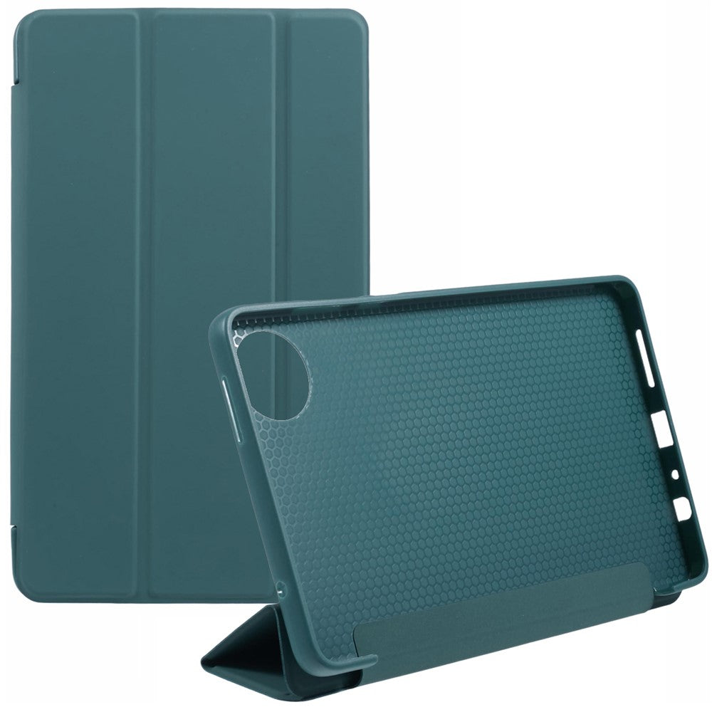 For Xiaomi Redmi Pad SE 4G 8.7 inch Case PU Leather+Silicone Tri-Fold Stand Tablet Cover