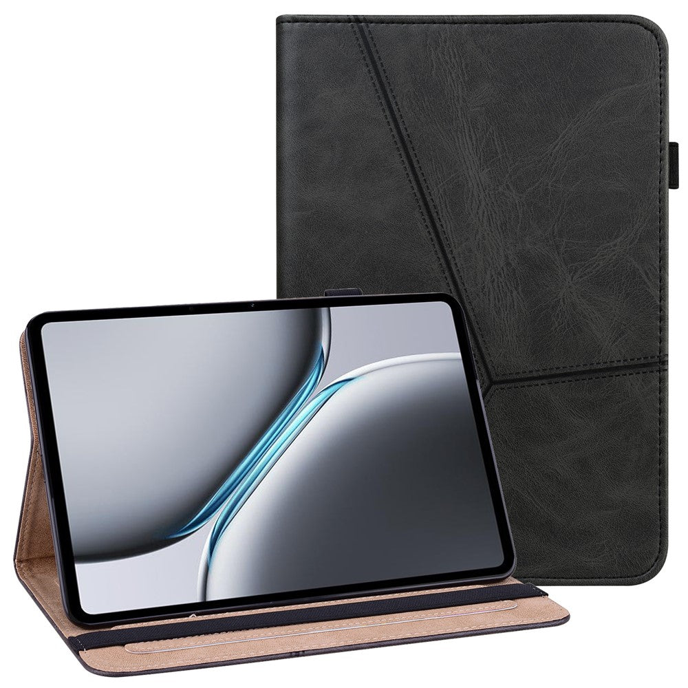 For OnePlus Pad 2 / Pad Pro Case Line Imprinted PU Leather Card Holder Tablet Stand Cover