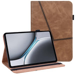 For OnePlus Pad 2 / Pad Pro Case Line Imprinted PU Leather Card Holder Tablet Stand Cover
