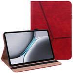 For OnePlus Pad 2 / Pad Pro Case Line Imprinted PU Leather Card Holder Tablet Stand Cover
